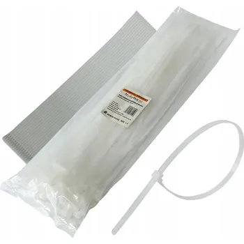 Organizace kabelů Upínací pásky Stahovací Pásky pro opakované použití, 7,4 x 450 mm, bílá barva