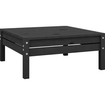 Podložka pod nohu vidaXL Zahradní podnožka masivní borové dřevo [838012] Barva: Černá