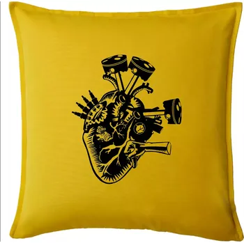 Polštář Řidičovo srdce - Polštář 50x50 - 50x50 - Pouze potah ( Žlutá )