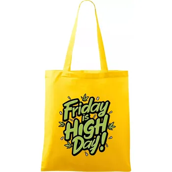 Marihuana - Friday is high day - Taška bavlněná - 42 x 38 cm ( Žlutá )