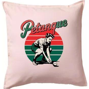 Polštář Petanque žena - Polštář 50x50 - 50x50 - Pouze potah ( Světle růžová )