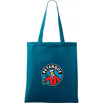 Petanque ikonka - Taška bavlněná - 42 x 38 cm ( Petrolejová )