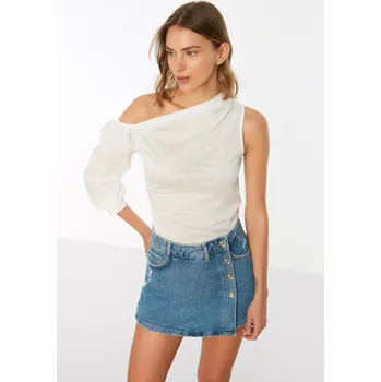 Dámská halenka Dámská blůza Trendyol One shoulder Trendyol šedá 1469249