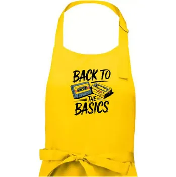 Kuchyňská zástěra Back to the basics 90s - Dámská zástěra na vaření - Univerzální velikost ( Žlutá )