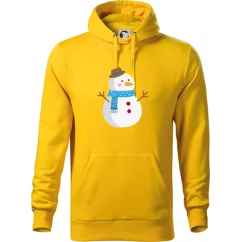 Pánská mikina Sněhulák se šálou - Mikina pánská Cape s kapucí - XL ( Žlutá )