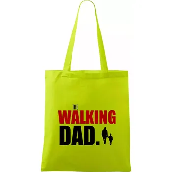 The walking dad jedno dítě - Taška bavlněná - 42 x 38 cm ( Limetková )