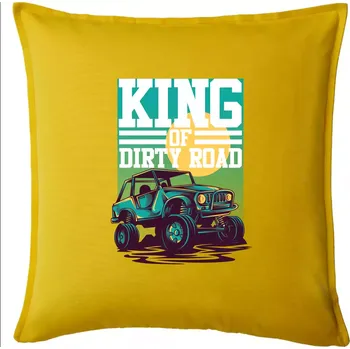 Polštář King of dirty road - Polštář 50x50 - 50x50 - Pouze potah ( Žlutá )