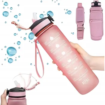 MOTIVAČNÍ LAHEV NA VODU TRITAN LAHEV NA PITÍ SPORTOVNÍ FIT 900ml S OBALEM