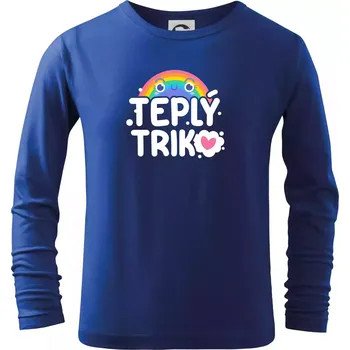 Chlapecké tričko Teplý triko - Triko dětské Long Sleeve - 122 cm/6 let ( Královská modrá )