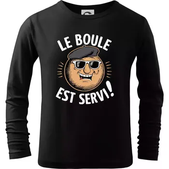 Chlapecké tričko Le boule est servi! - Triko dětské Long Sleeve - 158 cm/12 let ( Černá )