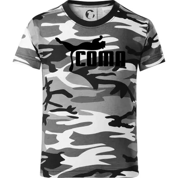 Chlapecké tričko Coma parodie - Dětské maskáčové triko - 146 cm/10 let ( Šedý maskáč )