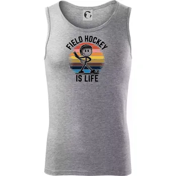 Field hockey is life - Tílko pánské Core - XL ( Tmavě šedý melír )