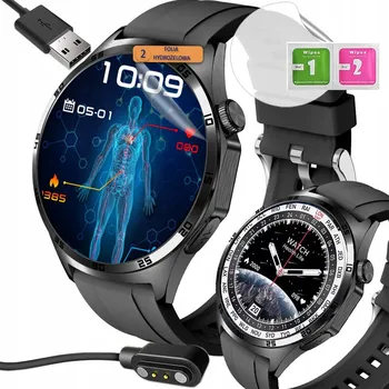 Hodinky Chytré Hodinky Rubicon AMOLED EKG glukóza HRV měřiče PL náramek + řemínek