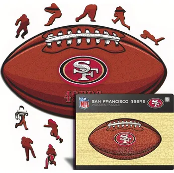 SAN FRANCISCO 49ERS Dřevěné puzzle San Francisco 49ers, míč, 150 ks
