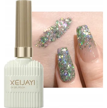 Přípravek na nehty Gel UV LED Lak na nehty Perleťový Třpytivý Soak off 15ml # 6