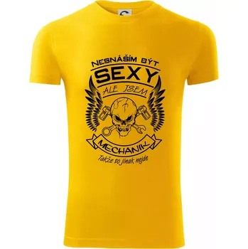 Nesnáším být sexy - mechanik - Viper FIT - Pánské zůžené tričko - XL ( Žlutá )