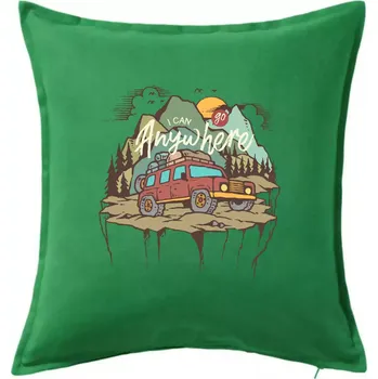 Polštář Adventure car - Polštář 50x50 - 50x50 - Pouze potah ( Středně zelená )