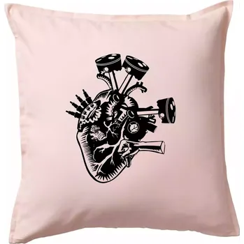 Polštář Řidičovo srdce - Polštář 50x50 - 50x50 - Pouze potah ( Světle růžová )