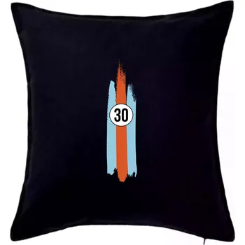 Polštář Vintage Race 30 - Polštář 50x50 - 50x50 - Pouze potah ( Černá )