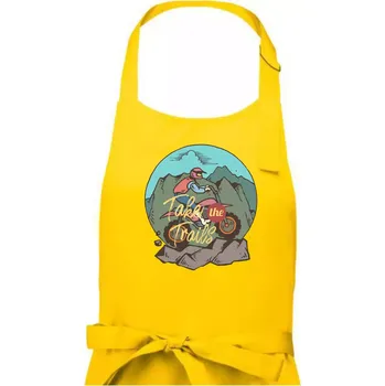 Kuchyňská zástěra Offroad Moto - Pánská zástěra na vaření - Univerzální velikost ( Žlutá )