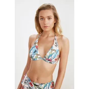 Dámské plavky Bikiny vrchní díl Trendyol Patterned Trendyol šedá 1497276