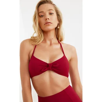 Dámské plavky Dámské plavky vrchní díl Trendyol Detailed Trendyol tmavě červená 1438753