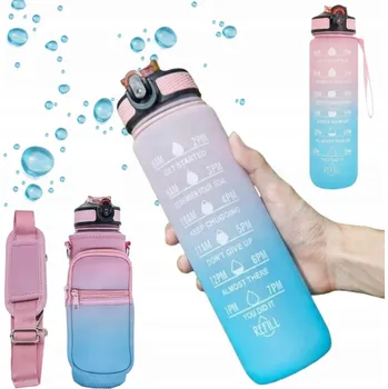 MOTIVAČNÍ LAHEV NA VODU TRITAN LAHEV NA PITÍ SPORTOVNÍ FIT 900ml S OBALEM