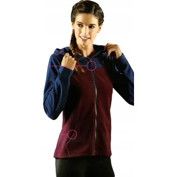Dámská mikina DÁMSKÁ MIKINA / FLEECOVÁ BUNDA bordo / navy *M