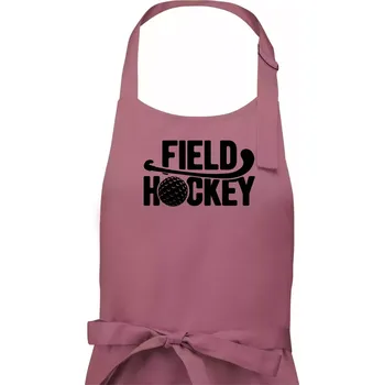 Kuchyňská zástěra Field hockey míček a nápis - Pánská zástěra na vaření - Univerzální velikost ( Starorůžová )