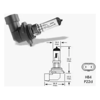 Autožárovka Žárovka 12V ELTA HB4 9006A 80W - P22d