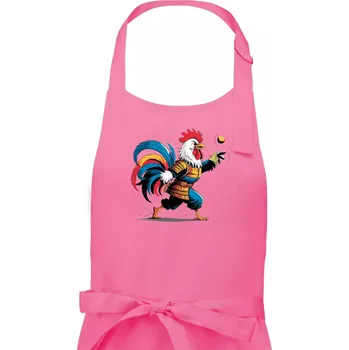 Kuchyňská zástěra Petanque kohout - Pánská zástěra na vaření - Univerzální velikost ( Růžová )