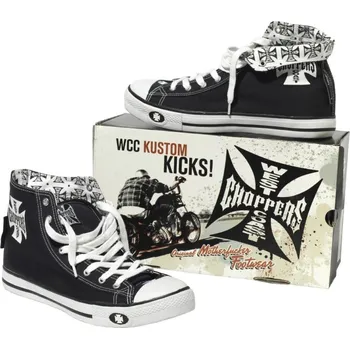 Pánská obuv West Coast Choppers kotníkové boty "Converse" černé 49