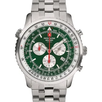 Hodinky Swiss Alpine Military 7078.9134 Chronograph Mens Watch 45mm 10ATM