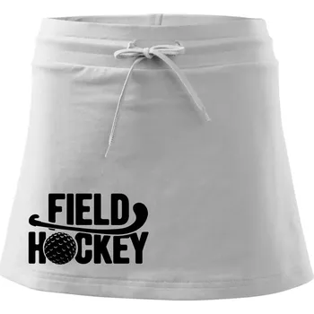 Dámská sukně Field hockey míček a nápis - Sportovní sukně - two in one - XS ( Bílá )