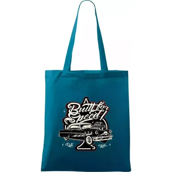 Built for speed - Taška bavlněná - 42 x 38 cm ( Petrolejová )