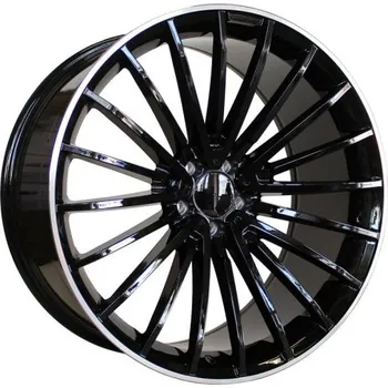 Disk Alu kola Racing Line MR532, 18x8 5x112 ET41, černá + leštěný límec (zátěžová)