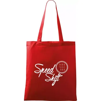 Nákupní taška Speed shift - Taška bavlněná - 42 x 38 cm ( Červená )
