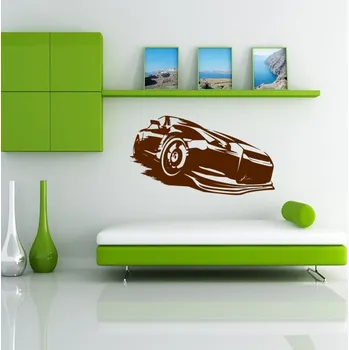 Samolepící dekorace Živá Zeď Samolepka na zeď Abstraktní auto Barva: hnědá, Velikost: 60 x 33 cm