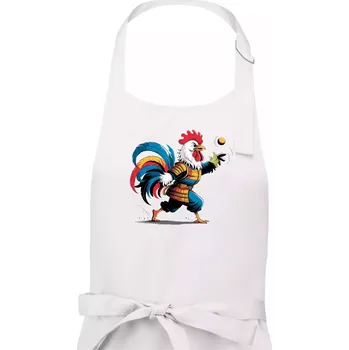 Kuchyňská zástěra Petanque kohout - Pánská zástěra na vaření - Univerzální velikost ( Bílá )