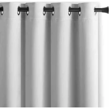 Obraz RESTILO Závěs s 90% zatemněním 140x245 cm blackout bílý, na kroužky