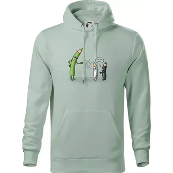Pánská mikina Pastelky - kdo to byl? (Hana-creative) - Mikina pánská Cape s kapucí - L ( Sage )