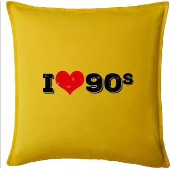 Polštář I love 90s - Polštář 50x50 - 50x50 - Pouze potah ( Žlutá )