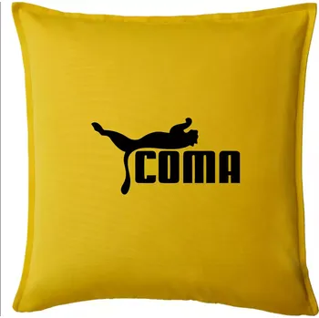 Polštář Coma parodie - Polštář 50x50 - 50x50 - Pouze potah ( Žlutá )