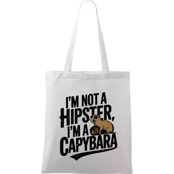 I'm not a hipster, I'm a capybara - Taška bavlněná - 42 x 38 cm ( Bílá )