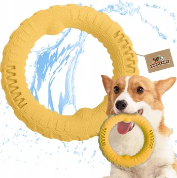 Hračka pro psa Vodní Hračka pro psa Wesoły Pupil Hračka pro psy PLOVOUCÍ FITNESS KRUH do vody na aportování na léto, ODOLNÝ