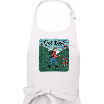 Kuchyňská zástěra Marihuana - Get lost - Pánská zástěra na vaření - Univerzální velikost ( Bílá )