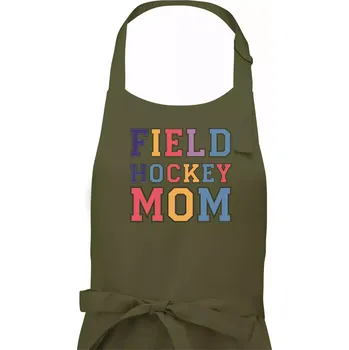 Kuchyňská zástěra Field hockey mom - sportovní písmo - Dámská zástěra na vaření - Univerzální velikost ( Khaki )