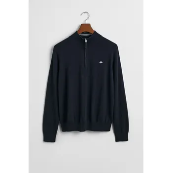 Dívčí svetr SVETR GANT SHIELD COTTON HALF ZIP EVENING BLUE