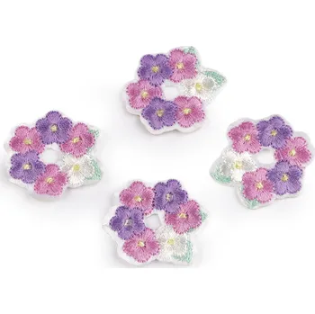 Nášivka Nažehlovačka květ, barva 2 fialová růžová