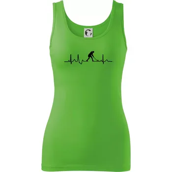 Dámské tričko Pozemní hokej ekg - hráčka - Dámské tílko - XL ( Apple Green )